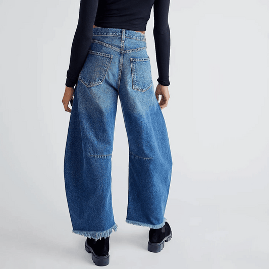 Zoe-Taylor – Jeans Donna a Gamba Ampia Vintage con Vita Alta