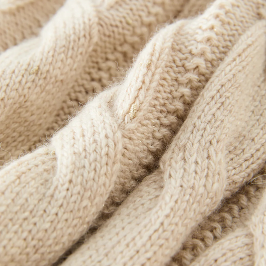 Primrose – Cardigan Donna in Maglia Treccia con Bottoni Dorati