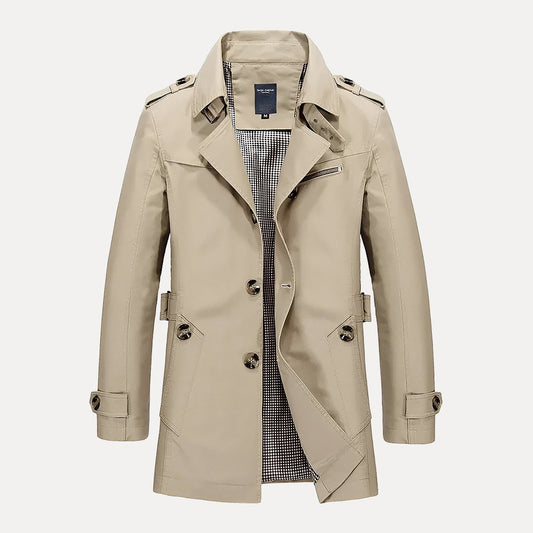 Noah – Trench da Uomo con Colletto Ribaltabile | Stile Moderno & Versatile