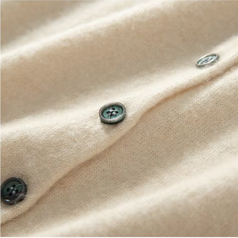 Dahlia – Cardigan Donna in 100% Cashmere con Collo Rotondo