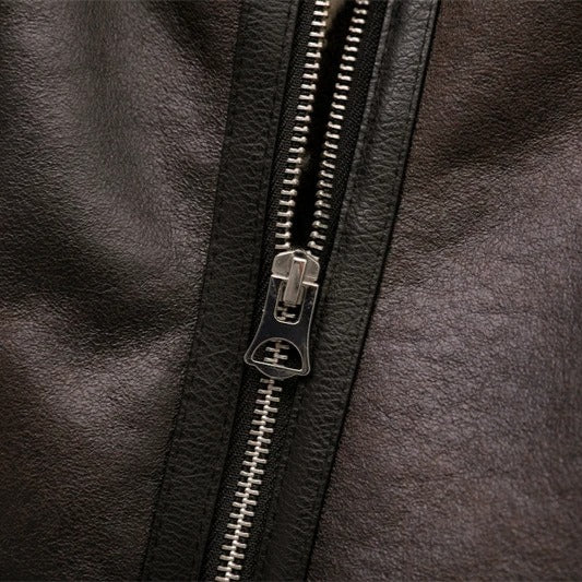 Sophia – Giacca da Donna Foderata in Peluche con Finitura Effetto Pelle